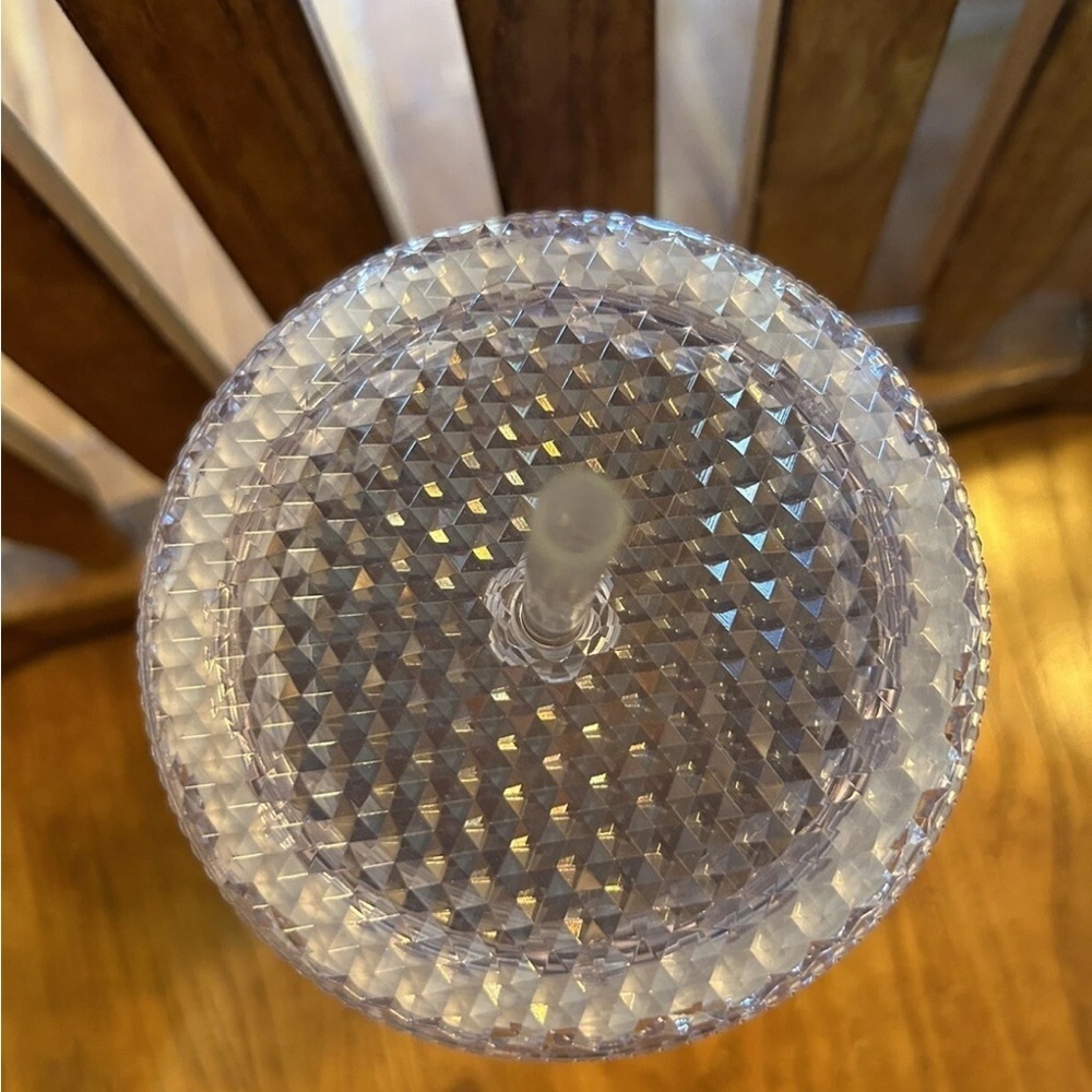 Starbucks Platinum Silver Studded Out Straw 24oz Tumbler - Picture 3 of 6